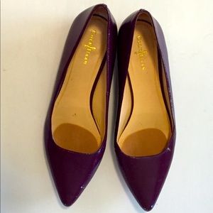 Cole Haan Patent Plum Pointed Toe Flats